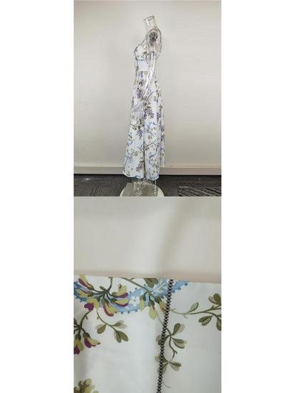 European-American Women's Retro Elegant French Style Spaghetti Strap Dress