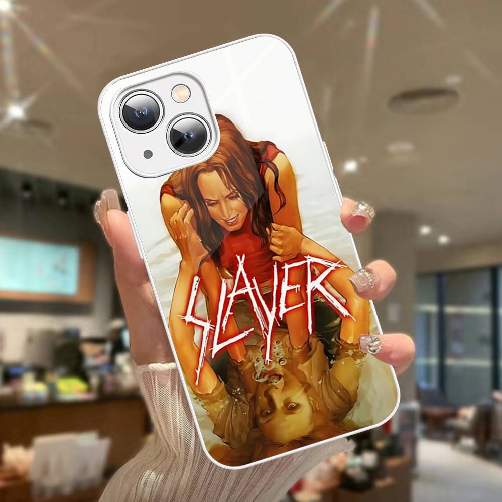 Slayer Heavy Metal Band Music For IPhone 14 13 12 Mini 11 Pro XS Max X XR 14 Plus Tempered Glass Cover