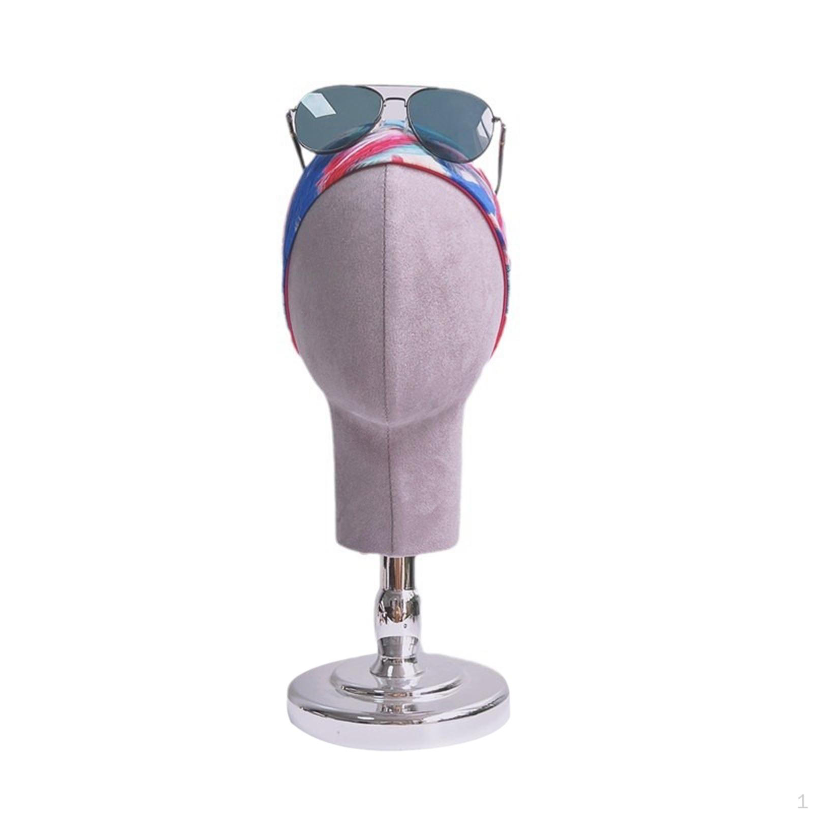 

Hat Display Stand,Hat Rack Head Multipurpose Portable Tabletop Mannequin Model ,Manikin silvery base