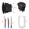 Blue Led 4X4 2X4 Rocker Switch with Jumper Wires 5P On Off SPST Toggle Switch for Car Truck RZR UTV ATV Off Road Vehicle 12V/20A 24V/10A
