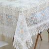 European Embroidery Tea Table Tablecloth Lace Dining Table Cloth Cover Cloth Bedside Table Glass Gauze Round Table Multi-purpose Cover Cloth