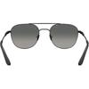 Armani Einfarbiges Design Metall Flieger Sonnenbrille Herren Schwarz