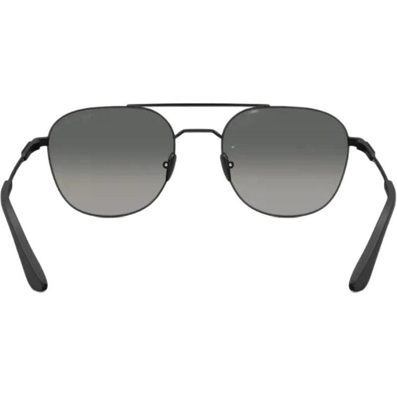 Armani Einfarbiges Design Metall Flieger Sonnenbrille Herren Schwarz