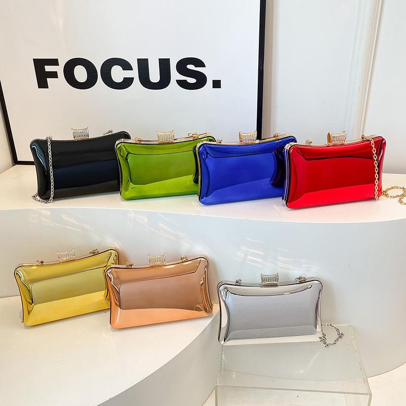 Women's Acrylic Chain Crossbody Bag Mini Box Niche Design Evening Clutch Luxury Bag Funny Bag Dinner