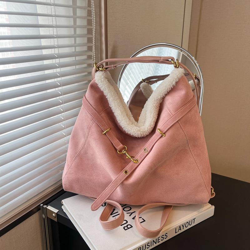 

Повседневная сумка женская большой вместимости новая ретро на плечо мессенджер дорожная сумка-тоут рюкзак розовый