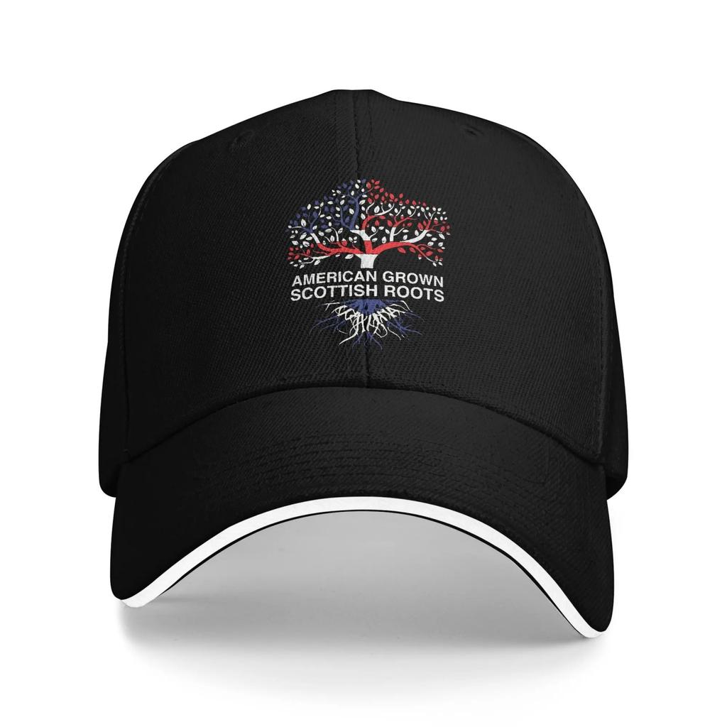 American Grown Scottish Roots Proud Heritage Casual Baseball Cap Summer Trucker Hat High Quality Outdoor Sport Hip Hop Hats