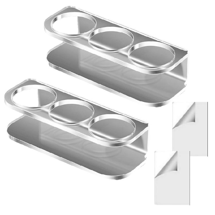 2PCS Acrylic Countertop Organizers for Miniature Bottles Makeup Tool Space Saving Solution Display Stands