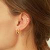 New Design Stainless Steel Cubic Zirconia Small Hoop Earrings For Women Punk Blue Huggie Thin Cartilage Earring Piercing Jewelry