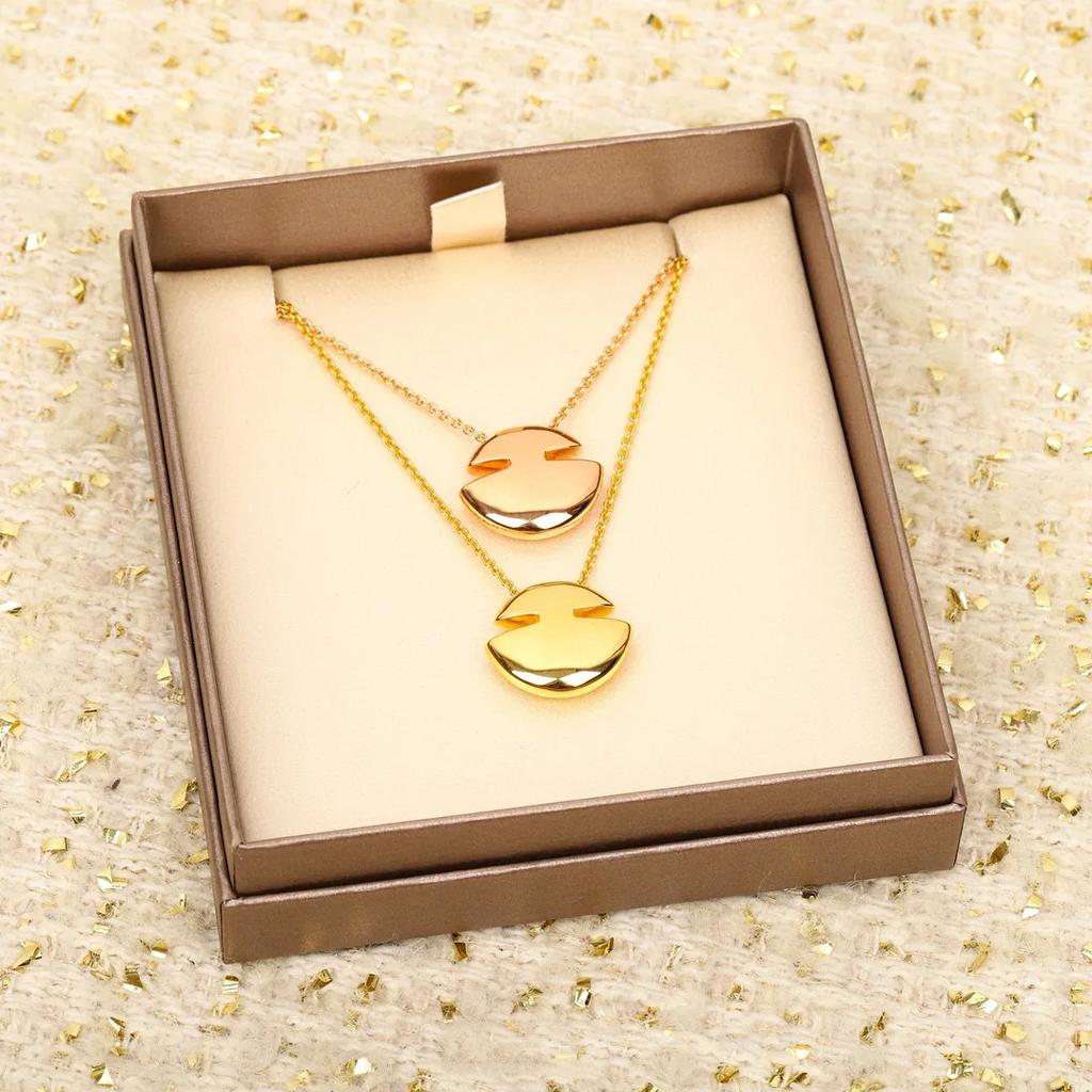 2024 New Hot Brand Vintage Necklace For Women Luxury Jewelry Ellipse Designer Pendant Pure 925 Silver Lady Party Chain Necklaces