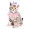 Festive Pet Princess Crown +Collar Set Dress Up Your Furry Friend! Birthday Photo Props for Dogs and Cats Accessories