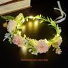 Mori-Style Glowing Flower Crown: Bridal, Child & Adult Headdress for Festivals, Photography & Night Markets with Flashing Headband