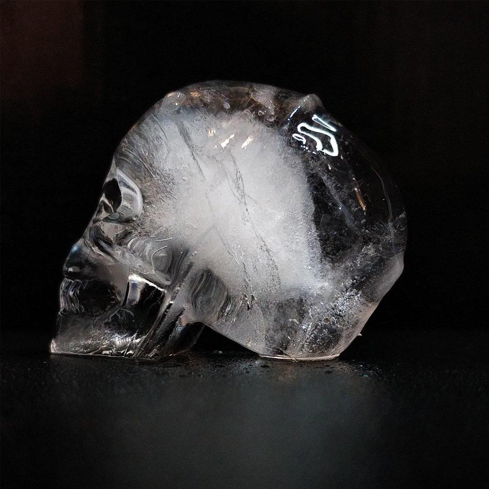 Real Shot Silicone Black 3D Skull Head Ice Cream Cube Mold Machine Ice Making Ball Mold Maker Mould Tray Reusable Kitchen Tools