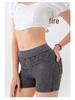 Shorts da Yoga in Denim a Vita Alta Solleva Glutei: Pantaloni Fitness da Donna Autunno/Inverno ad Alta Elasticità Controllo Pancia