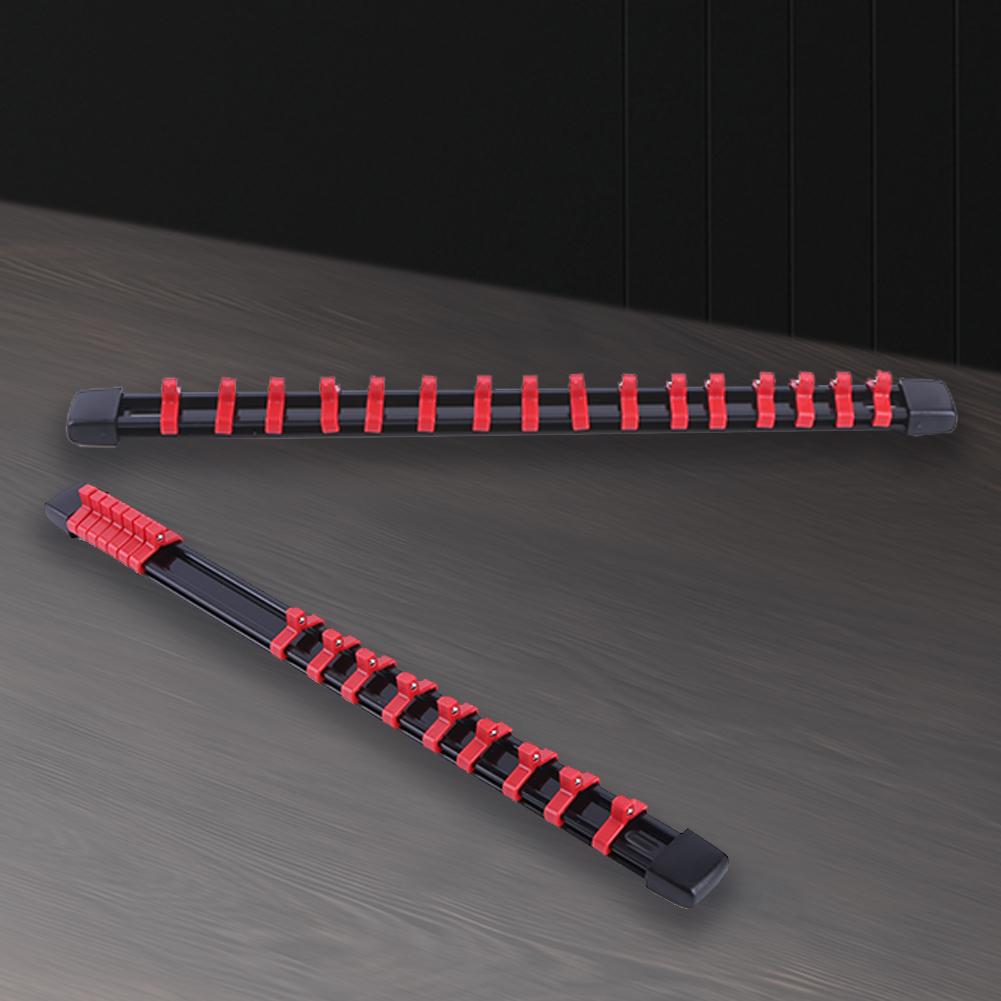 1/2 3/8 1/4-Inch 360° Socket Organizer Socket Holder Kit Socket Storage Rails ABS Heavy Duty Socket Rail ForTool Carts