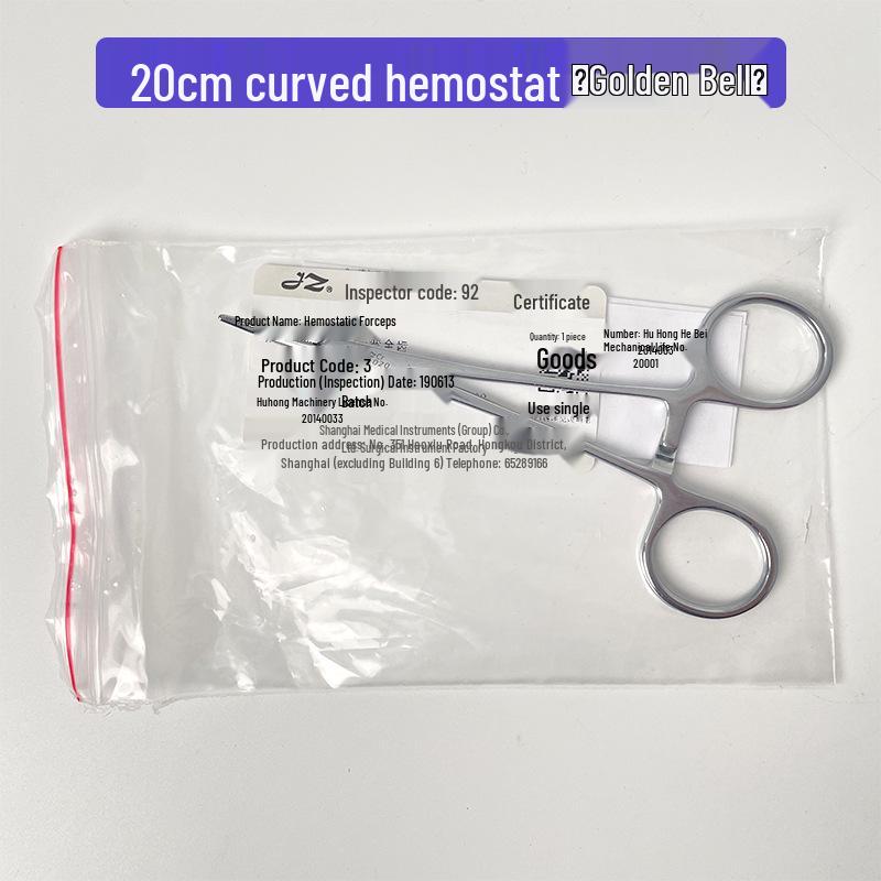 Stainless Steel Hemostatic Forceps - Pet Pliers, Needle Holder, Cupping Clip, Surgical Vascular Tool (Straight & Curved Tips)