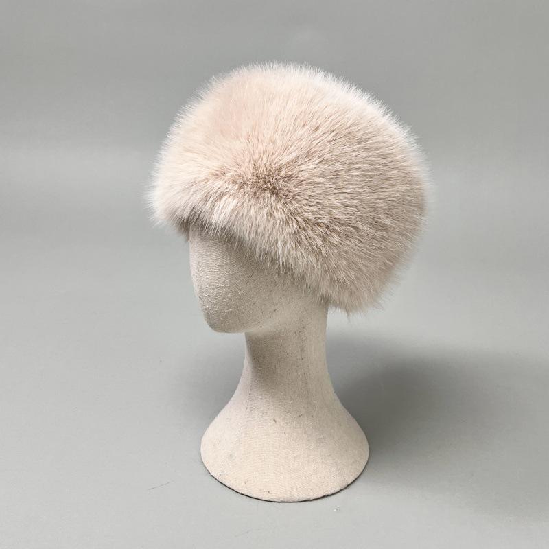 Podzimní a zimní nový dámský klobouk z imitace norkové kožešiny z lišky, dámský zesílený teplý plyšový kbelíkový klobouk