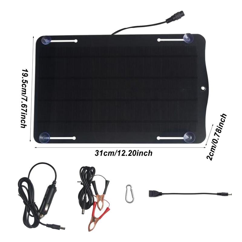Solar Auto-Batterieladegerät Intelligentes Auto-Batterie-Solarpanel-Ladegerät 18V Leichtes Solarpanel Tragbares Auto-Batterieladegerät
