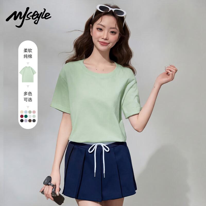 MJ STYLE Women s Solid Cotton T-Shirt 3XL