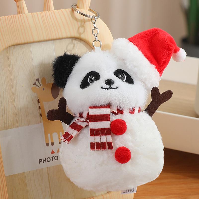 Adorable Panda Claw Machine Pendant Plush Backpack Keychain Doll