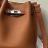 Neue erste Schicht Rindsleder Eimer Tasche Gemüsekorb Tasche Pendler und Freizeit Schulter Umhängetasche Damen Tasche