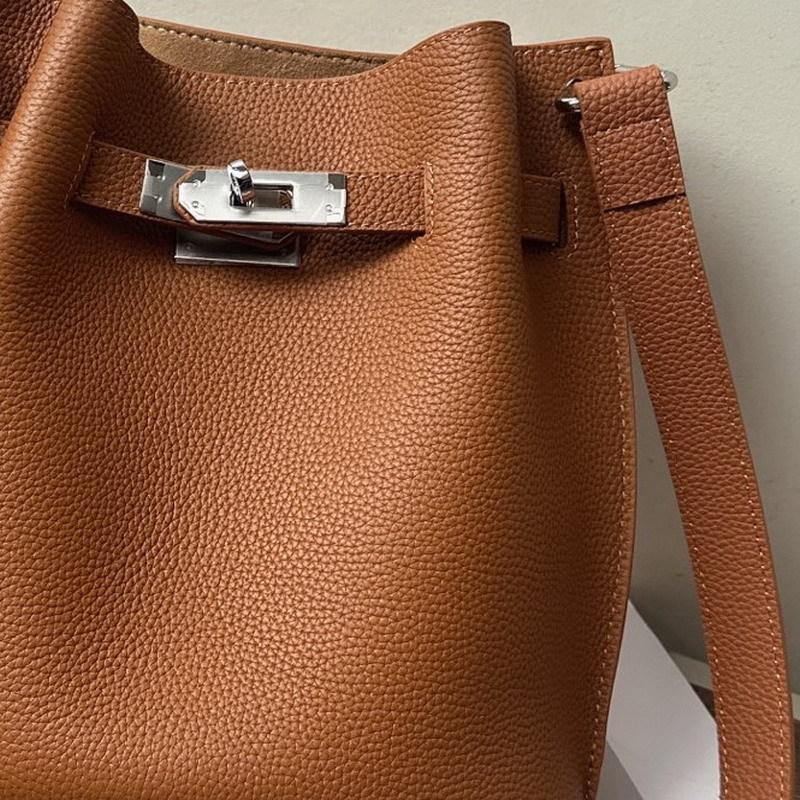 Neue erste Schicht Rindsleder Eimer Tasche Gemüsekorb Tasche Pendler und Freizeit Schulter Umhängetasche Damen Tasche