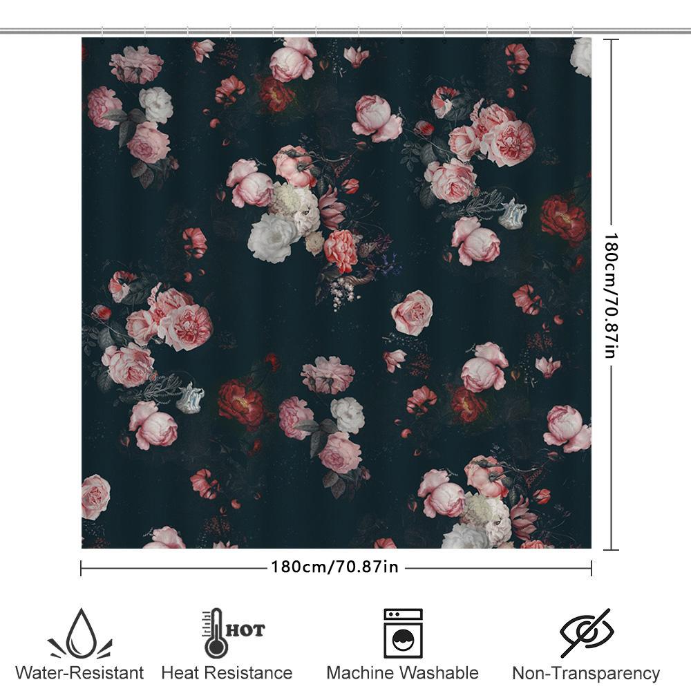 Vibrant Butterfly Shower Curtain Watercolor Floral Print Bathroom Decor Extra Long Size for Bathtub or Stand Up Shower Enclosure