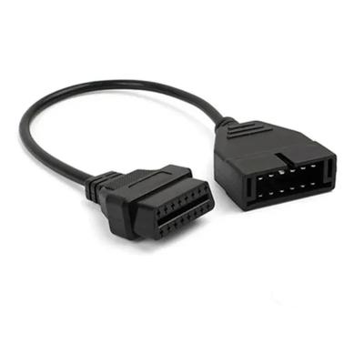 1 Pc 12 Pin To 16 Pin Auto Diagnostic Connector Cable  Vehicles Scanner Adapter Line