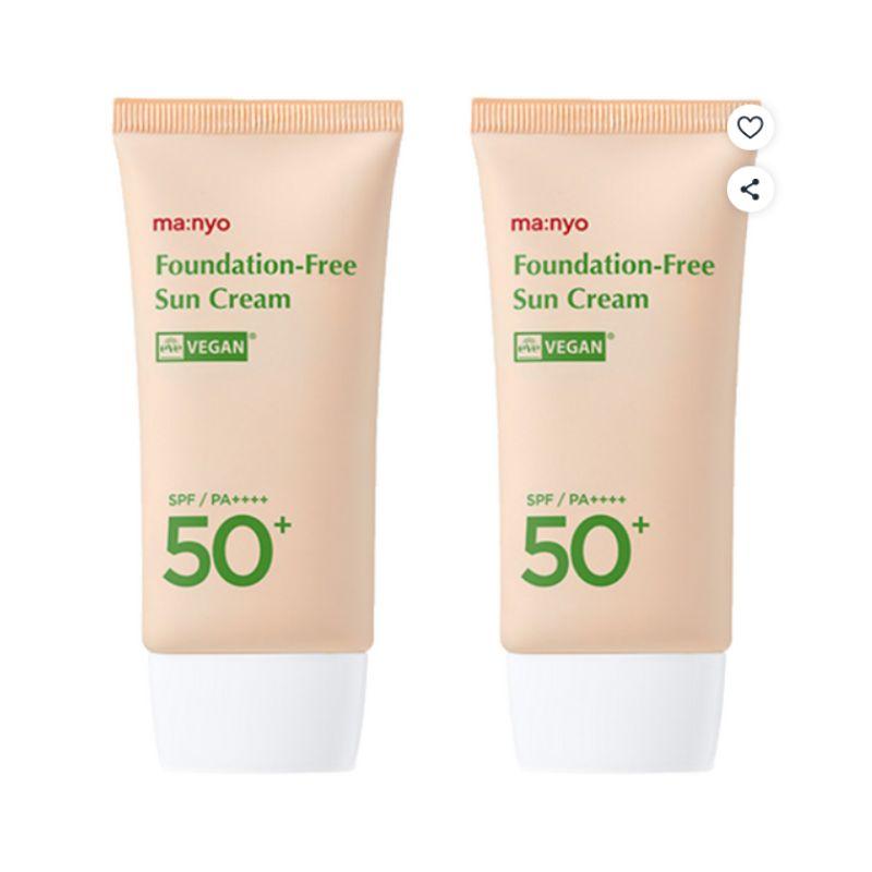 Manyo Factory Foundation-Free Sun Cream SPF50+ PA++++ 50ml x 2 Set