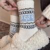 Autumn and Winter Women's Vintage Thickened Warm Wool Mid-calf Socks, Bow Pile Socks