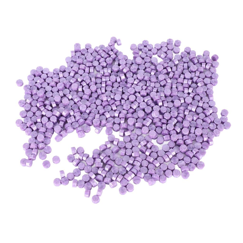 Sealing Wax Beads Pure Color Odourless Smokeless Portable Quick Dry Wax Stamp Beads for Envelope Cards Invitations