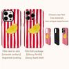 Red Striped Lemon Cute Phone Case for IPhone 16 15 14 13 12 11 X XS XR XSMAX 7 8 Pro Max Plus Double-layer Back Cover