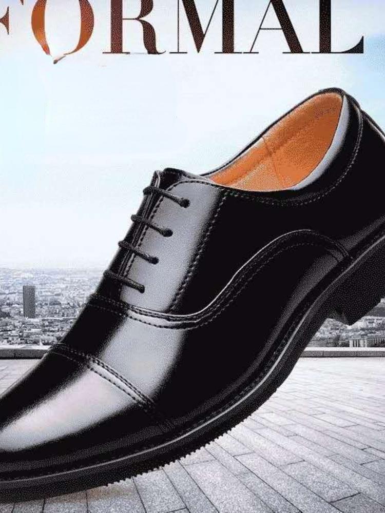 Módní nový styl formální kožené boty se třemi klouby, business casual kožené boty, prodyšné protiskluzové boty, pánské boty se třemi klouby