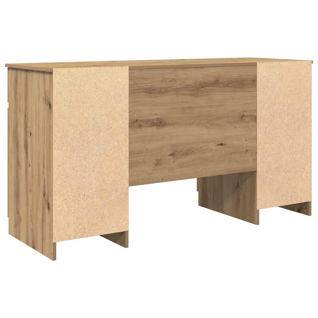 Artisan Oak Writing Desk 140 x 49 x 76 cm Wood Based Material
