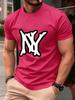 Simple Ny Logo Prints Men TShirt Cotton Summer Soft Oversized Tops ONeck Short Sleeve Comfortable T Shirt Casual Male Clothes