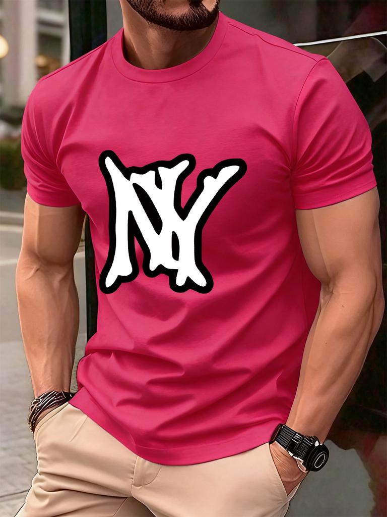 Simple Ny Logo Prints Men TShirt Cotton Summer Soft Oversized Tops ONeck Short Sleeve Comfortable T Shirt Casual Male Clothes