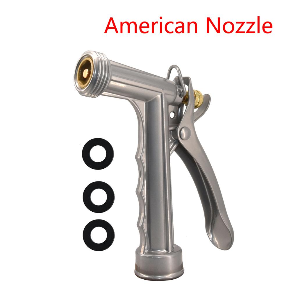 5,5-calowa metalowa dysza pistoletowa do węża ogrodowego z gwintem z przodu, przenośny zraszacz, wielofunkcyjna dysza pistoletowa do podlewania ogrodu