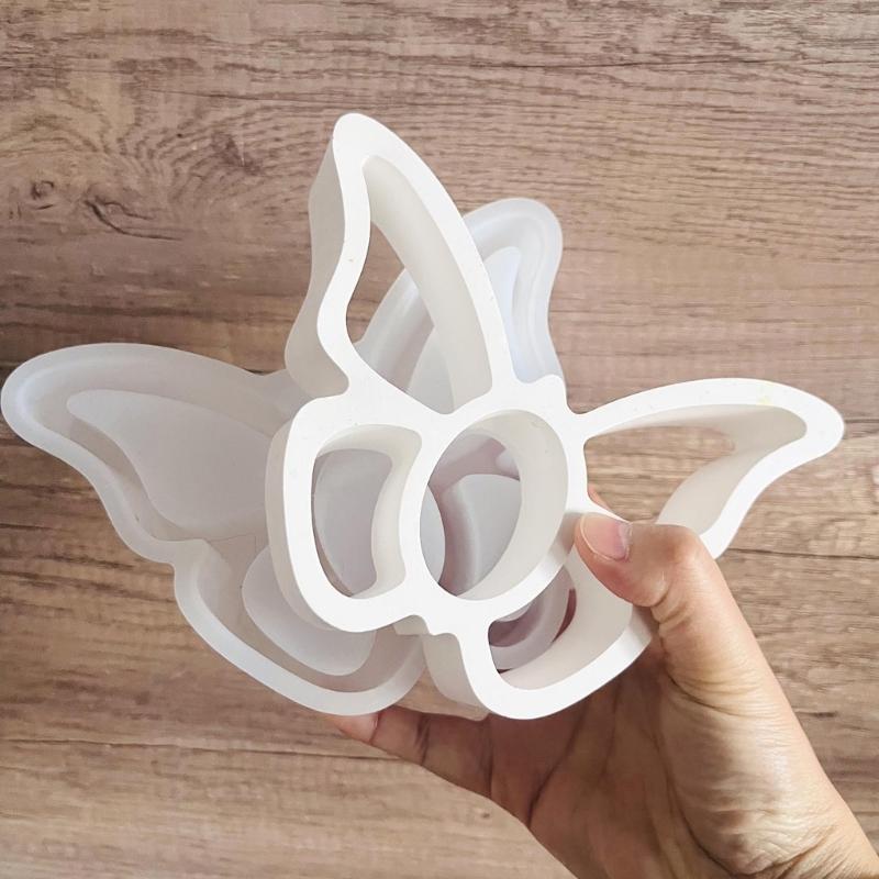 Translucent Silicone Mould for Creating 3D Butterfly Shapes Decoration for Epoxy Resin and Plaster Cement Projects