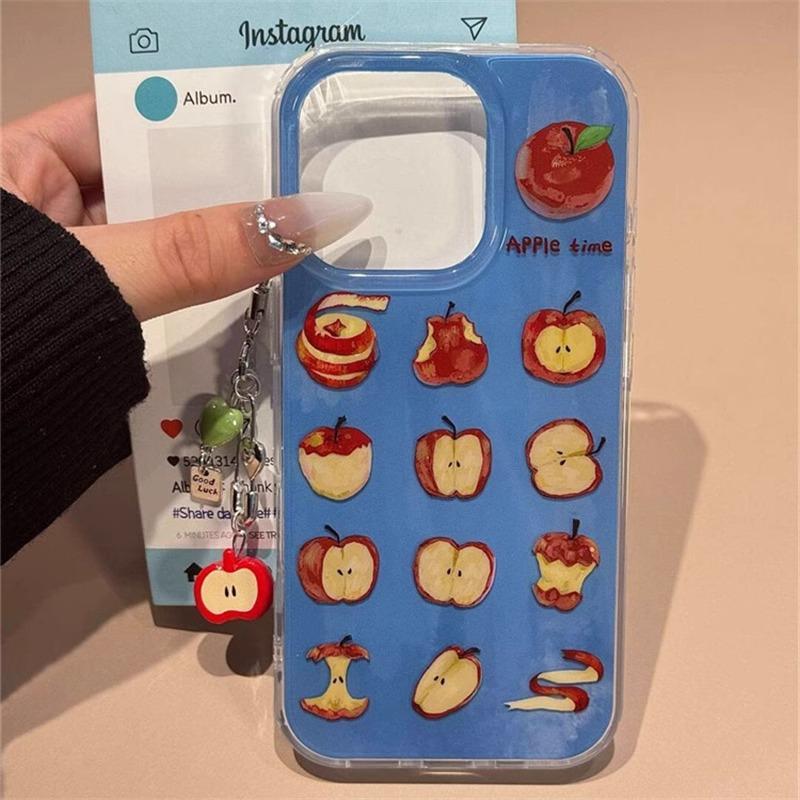 Einzelschicht-Peeling zum Apfelessen für Apple für Apple 16 Promax Handyhülle Neu für IPhone 15 Kreativ 14 Cartoon