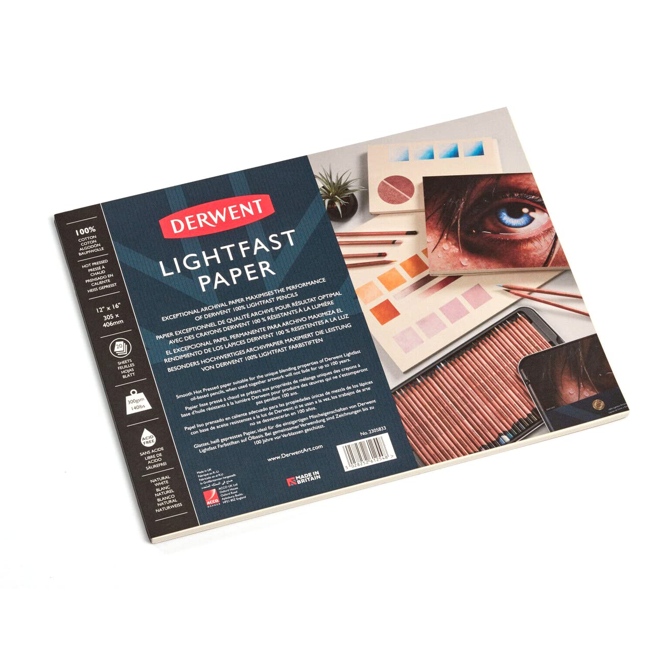 

Derwent Lightfast Paper Pad, 12 x 16, 2305833