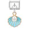 Fashion Starfish Sea Shell Whale Jellyfish Blue Italian Charm Links Fit 9mm Stainless Steel Bracelet Women Jewelry DIY Making