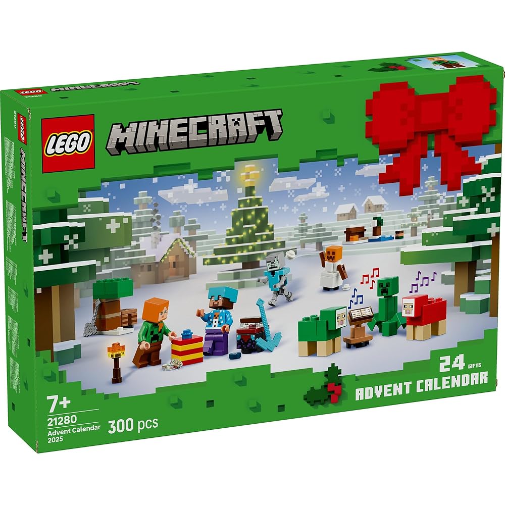 LEGO Minecraft Advent Calendar 2025 Toy for Kids Ages 7-9 Building Blocks Christmas Gift