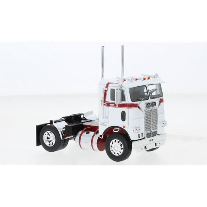 Miniatures montées - Freightliner COE Blanc Rouge 1976 1/43 IXO