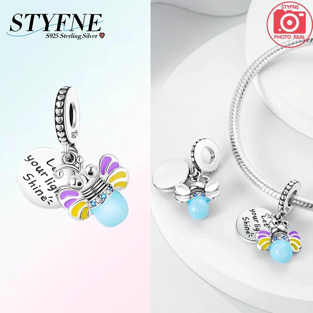 Cute Copper Gold Color Fireflies Luminous Charms Beads Fit Original Bracelets Diy Jewelry Gift Making