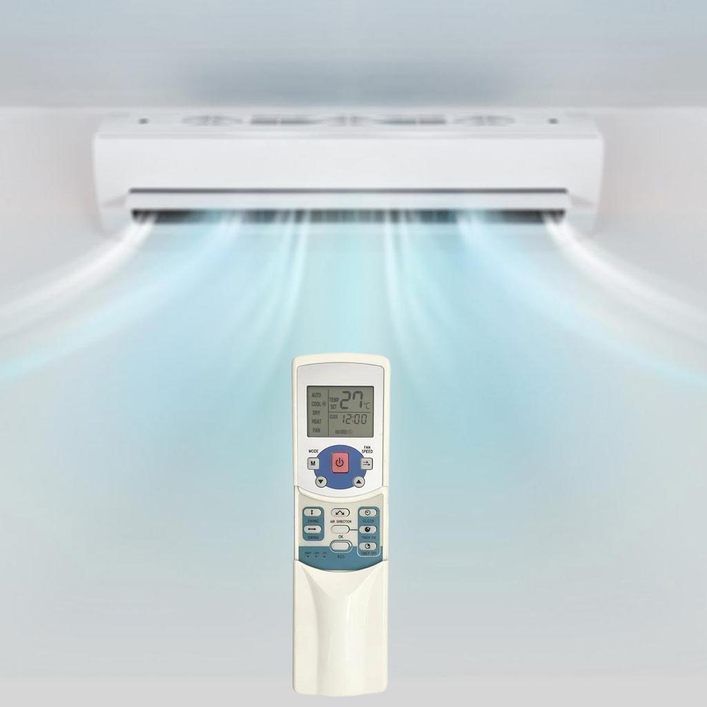 Praktische Ersatzfernbedienung mit Kunststoffstruktur zur Wiederherstellung der Funktionalität Ihrer Klimaanlage