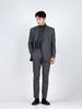 Comspace1980 Basic Check Single Blazer Gray
