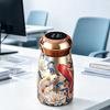 Daily Drink Mini Tumblers with Temperature Display, Stainless Steel Ceramic Thermal Cup for Study Desk Home Office Beverage Time