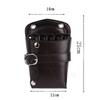 PU Leather Hair Scissors Bag with Shoulder Strap 5 Pockets Pet Bag Hair Clip Comb Holder Hairdresser Waist Pack for Barber Shop