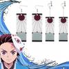 Pendientes Colgantes de Anime Demon Slayer Pendientes Diosa del Sol Tanjiro Personalidad Pendientes Salvajes Pinzas para Orejas Accesorios de Fiesta Regalos