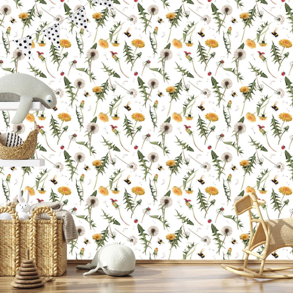 Dandelion Flowers Wallpaper for Living Room and Bedroom 50x1000