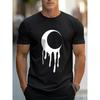 Men'S Printed Short Sleeve T-Shirt, Breathable Summer Half Sleeve Top, Casual, Machine Washable,Comfortable Fit